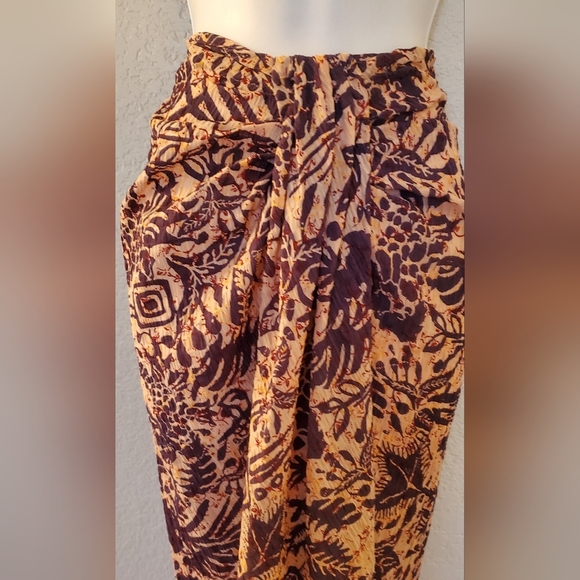 ZARA Purple and Tan Swim Cover-Up Sarongs Beach Swim Skirt Size XS - Picture 3 of 7